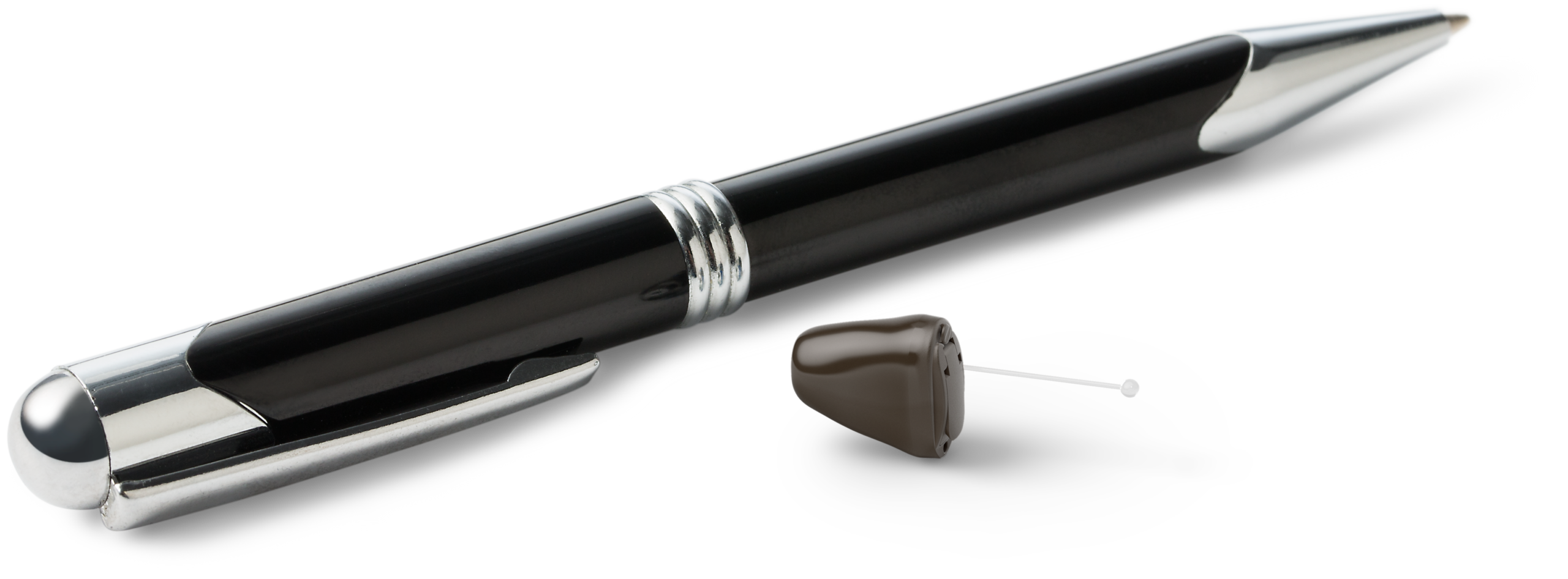 Oticon_Opn_IIC_size_comparison_Pen_HA-C004DarkBrown-scaled